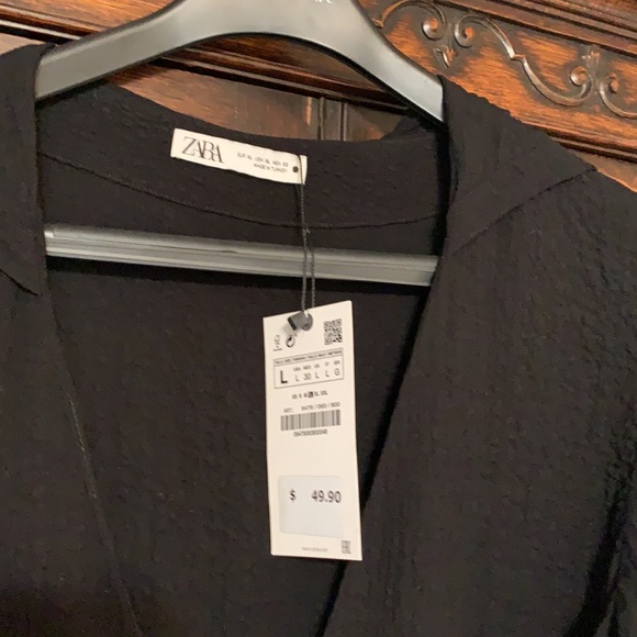 Zara NWT textured wrap mini dress or top XL - Picture 9 of 10